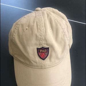 Ralph Lauren Polo Sport Hat, Tan w/ Red Shield